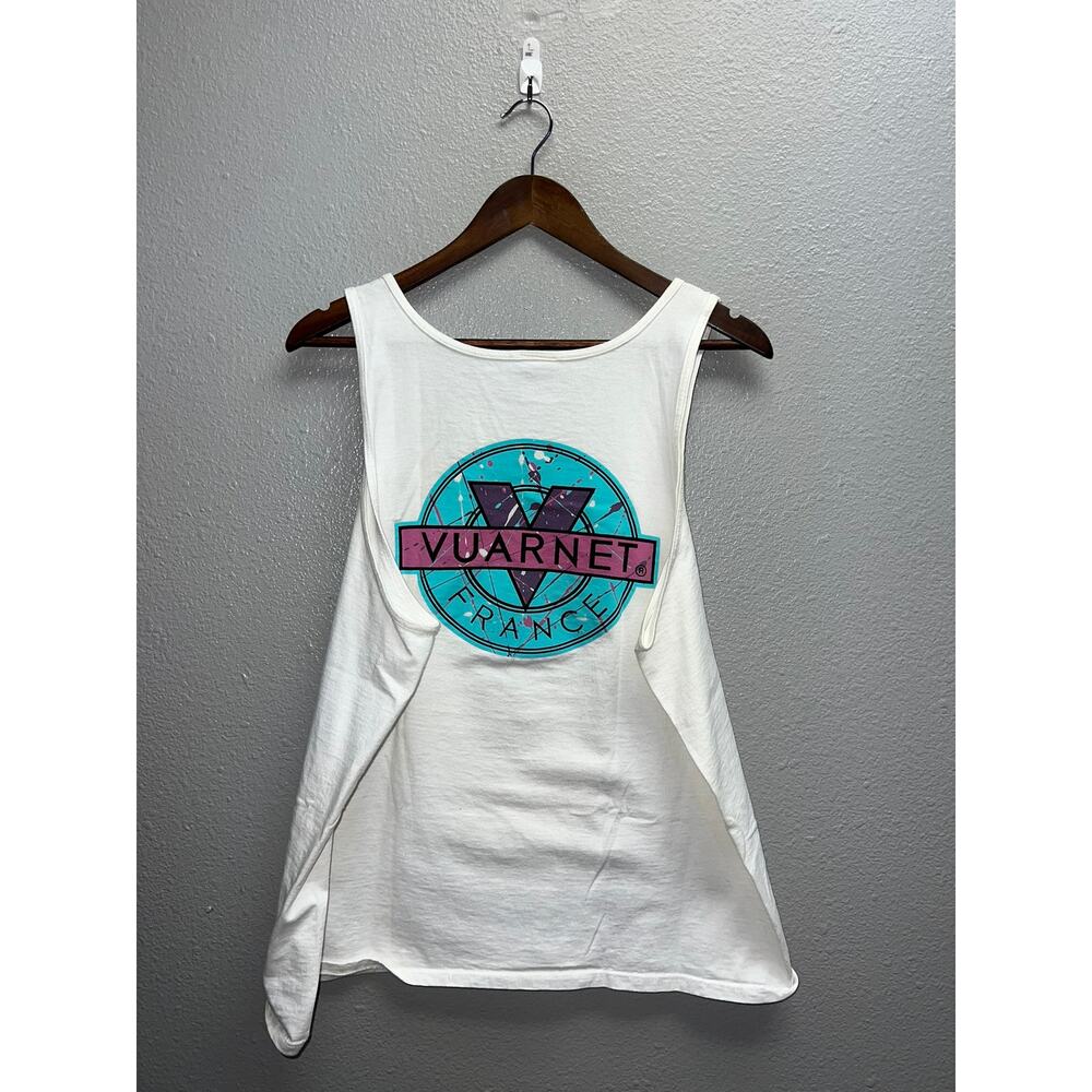 Vintage Vuarnet France Tank Sleeveless Shirt Luxury Alpine USA Made 90s Tee XL